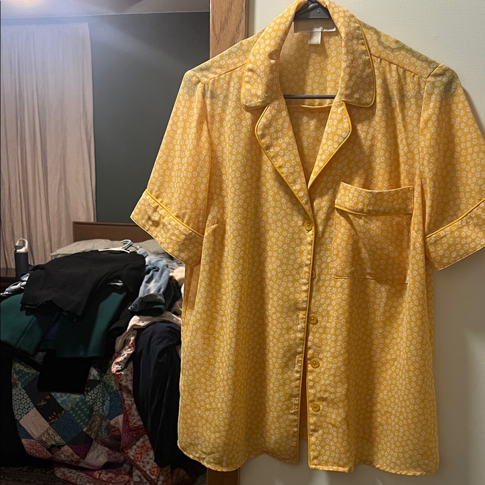 MICHAEL Michael Kors Yellow Floral Shirt